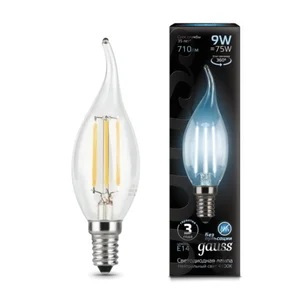 Лампа Gauss LED Filament Candle tailed E14 9W 4100K Улыбка Света